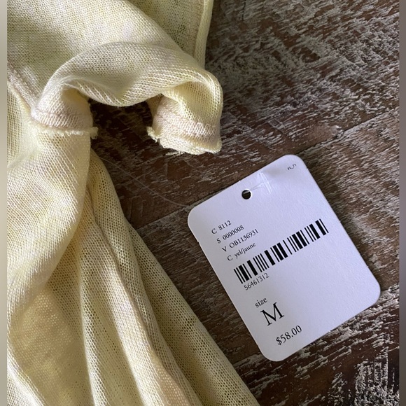 Free People- We the Free Kyoto Tee- Lemon Combo, size Medium. Brand New. - Picture 5 of 7